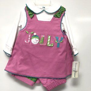 3T Girls Christmas 3 Piece Outfit